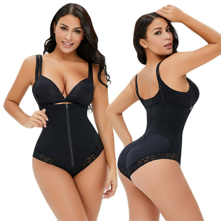 Herrnalise Firm Tummy Compression Bodysuit Shaper with Butt Lifter Women's  Shapewear ed Pants with Enhanced Breasted Belted Waist Pants withHip-Lift