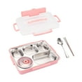 thumbnail image 1 of veasfak Bento Lunch Box Lunch Container Detachable Leakproof Food Warmer Portable Single Pink, 1 of 9