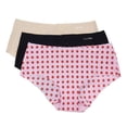 thumbnail image 1 of Calvin Klein Women's Invisibles 3 Pack Hipster Panty, Grid Dot Pale Orchid \ Beechwood,XL - US, 1 of 4