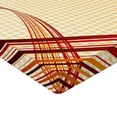 thumbnail image 2 of Ambesonne Modern Fitted Sheet, Abstract Curvy Stripes, Full Size, Multicolor, 2 of 3