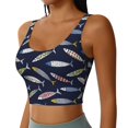 thumbnail image 2 of Balery Sardine Sujetadores deportivos con espalda cruzada para mujer, acolchados, sin costuras, de alto impacto, ideales para yoga, gimnasio, entrenamiento y fitness.-X-Large, 2 of 8