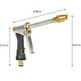 thumbnail image 3 of High Pressure Water Spray Nozzle | Brass & Rubber Hose Attachment | Adjustable Spray Patterns | Ergonomic Non-Slip Grip | Universal Fit | Car Wash & Garden Sprinkler | 1 Pack | 8.98x5.71in, 3 of 8