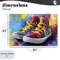 thumbnail image 4 of Stupell Industries Modern High Tops with Yellow Laces Canvas Art, 45 x 30, by Creative Studio, 4 of 8