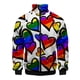 thumbnail image 3 of Chaqueta informal de manga larga con cremallera y cuello alto en 3D para hombre y mujer, con bandera del arcoíris, para lesbianas y gays, moda LGBT, 3 of 4