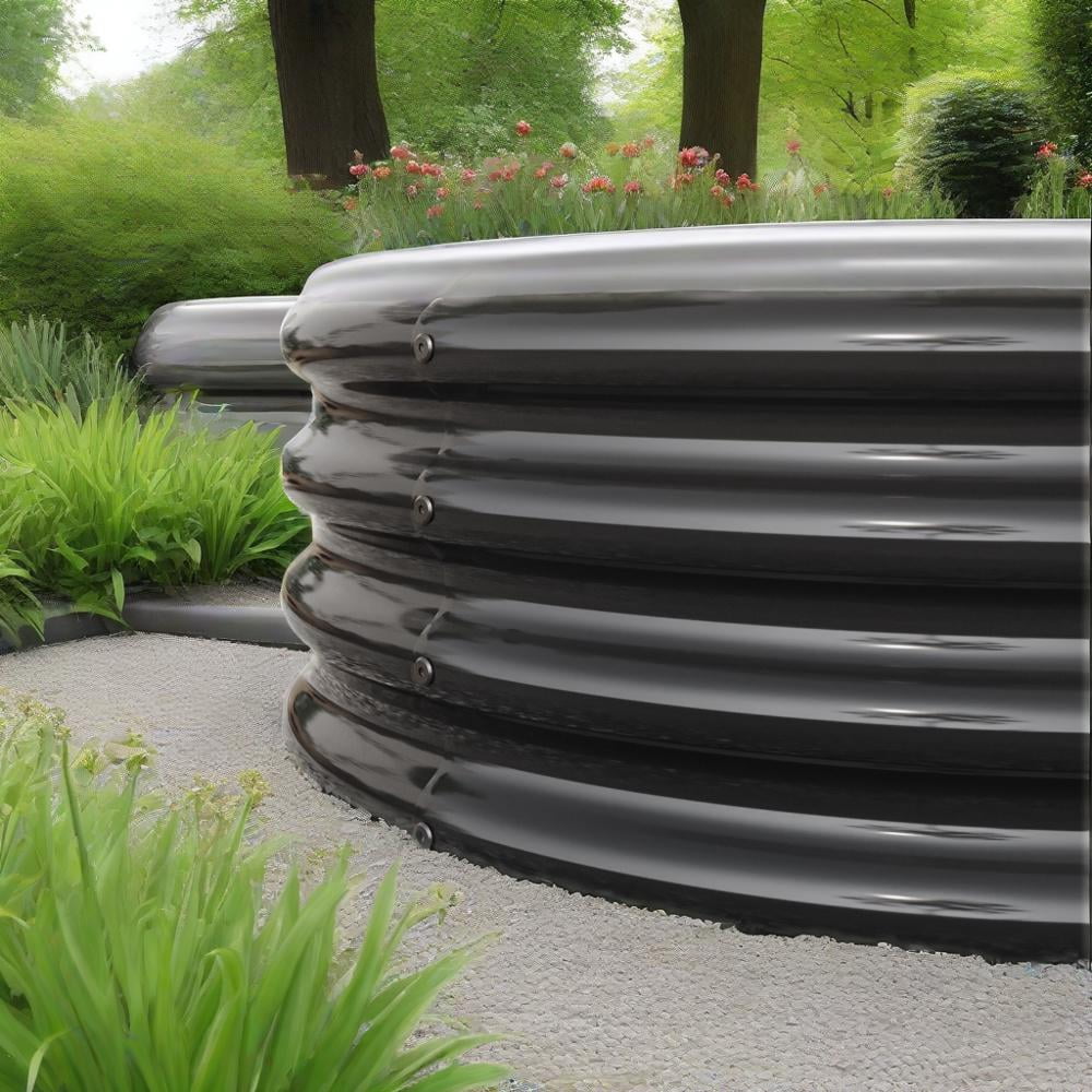 AsterOutdoor Galvanized Steel Raised Garden Bed Kit – Metal Planter Box for Vegetables & Flowers, Heavy-Duty Rust-Resistant, Black