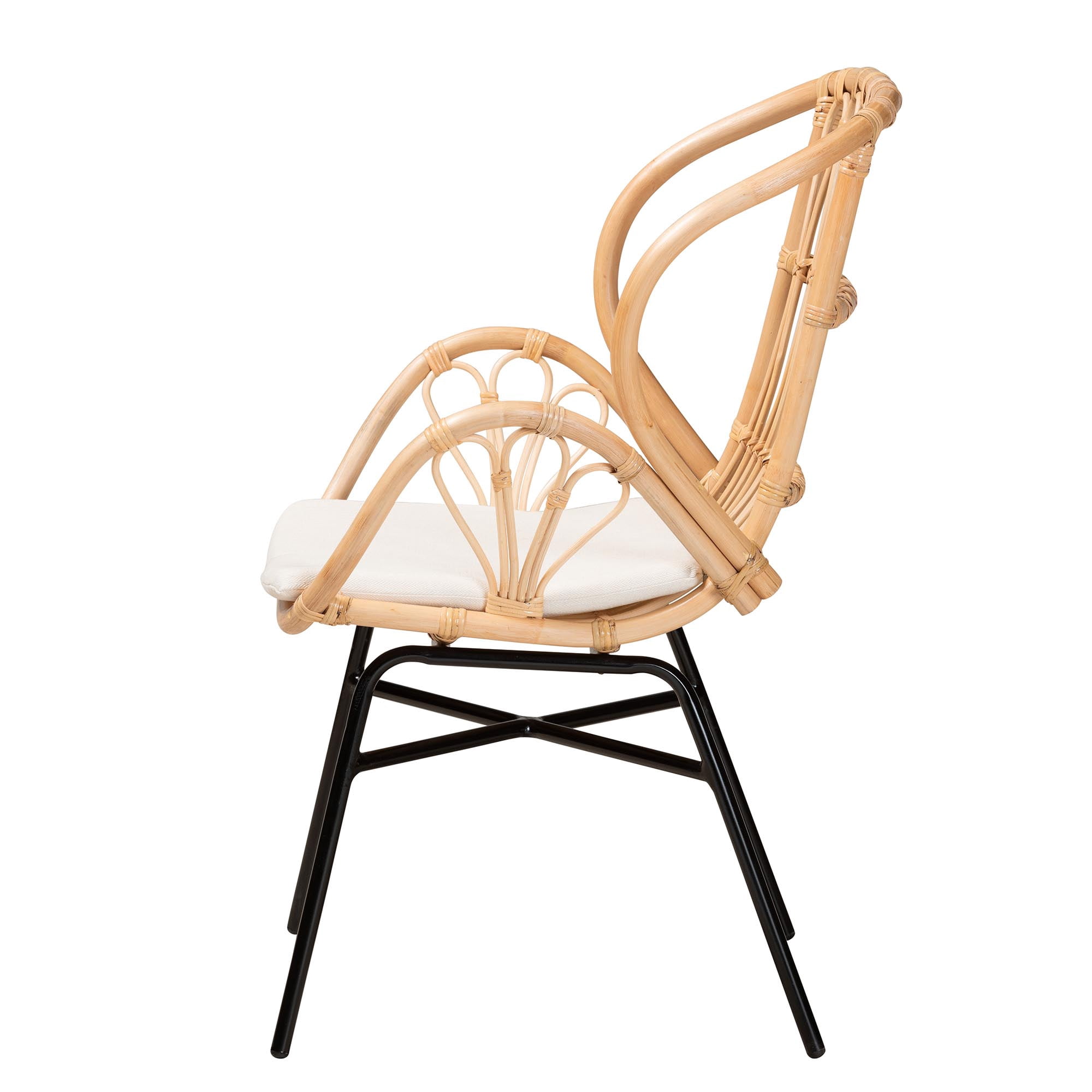Bali & pari Caelia Rattan BOHO Dining Chair, Natural Brown