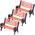 thumbnail image 1 of Banc de Parc Miniature pour Déco en Plastique Multicolore, Convient à la Maison et à la Mini Maison, 3 Pcs, 1 of 8