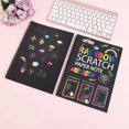thumbnail image 4 of 12 Sheets Rainbow Scratch Off Notebooks Arts Crafts Supplies Set Color Drawing Paper Kit For Kids Birthday Game Party Favor Christmas Easter Activity Toy For 3-12 Year Old Girls Boys Easter Gift, 4 of 4