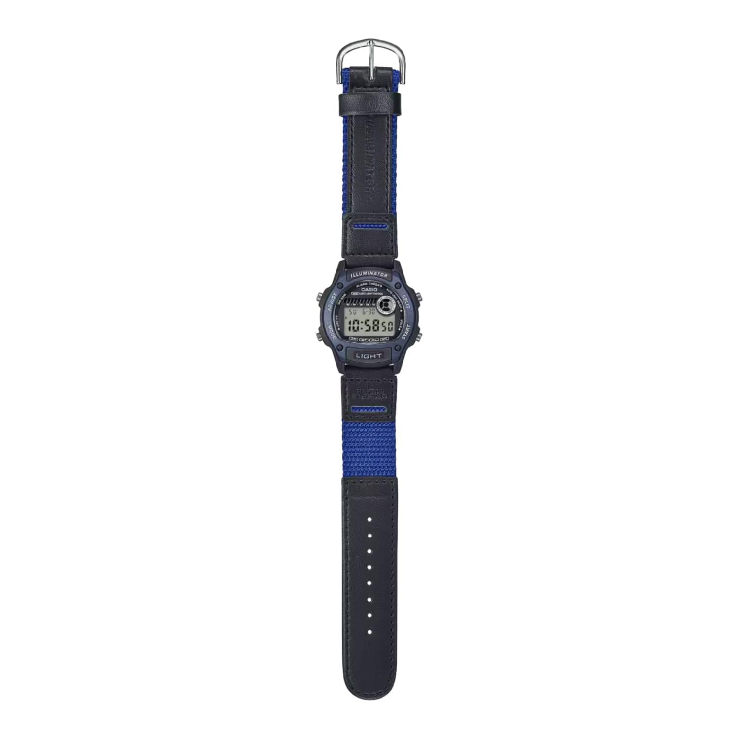 Casio Blue Classic Digital Sport Watch with Cloth Strap W220HF-2AV