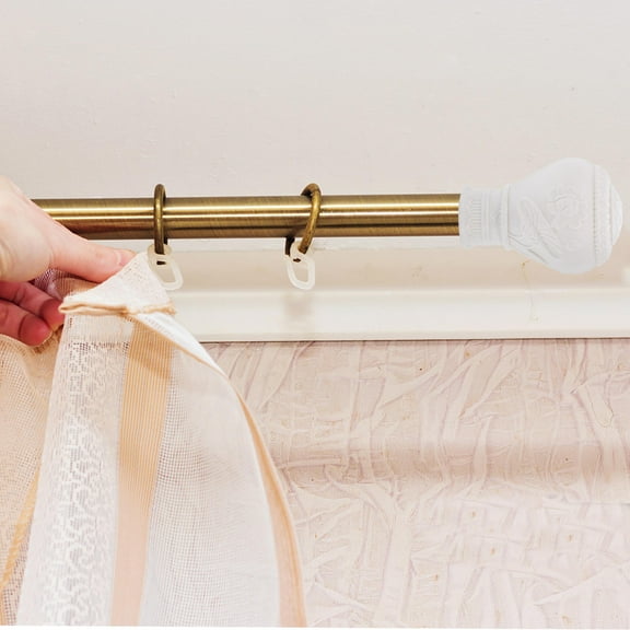 MLINS 2pcs Decorative Curtain Rod Finials Ends Only Modern Curtain Rod End Cap Replacement Finials Cap for Curtain Rods Window Drapery Rod End Finials