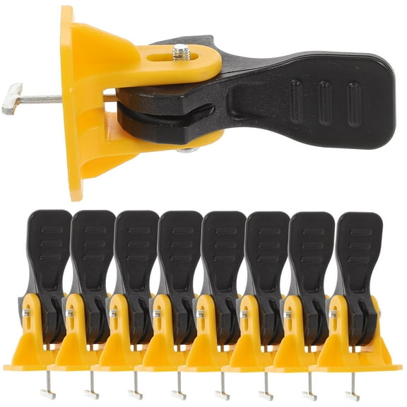 UPOUART 50Pcs Yellow Plastic and Steel Pin Tiles Leveler Tool for Ceramic Tiles Installation