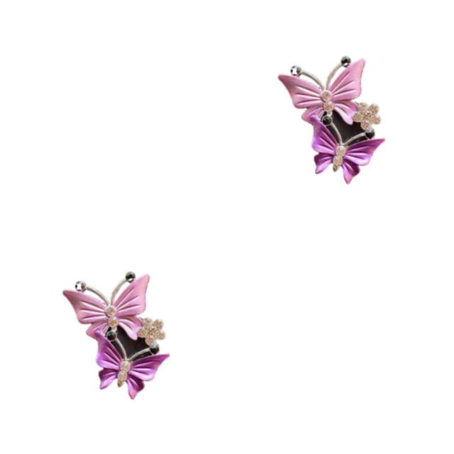 sweethay Woman Car Air Freshener Vent Clip Shape Clips Accessories Exquisite Reusable Colorful Insect Vehicle Fragrance Púrpura 2piezas