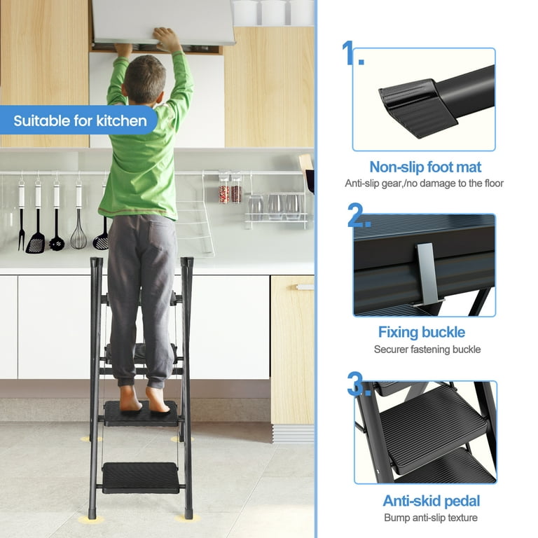 Comfortable folding online ladder for home