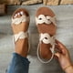 thumbnail image 1 of Karight Womens Wide Width Flat Sole Sandals with Elastic Straps for Comfortable Fit Roman Style Beach Wear, 1 of 9