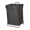 thumbnail image 4 of Tnarru Foldable Laundry Basket Foldable Cloth Basket Storage Bag Laundry Hamper Dirty Laundry Basket for Dormitory Laundry Room Home , Black, with lid, 4 of 8