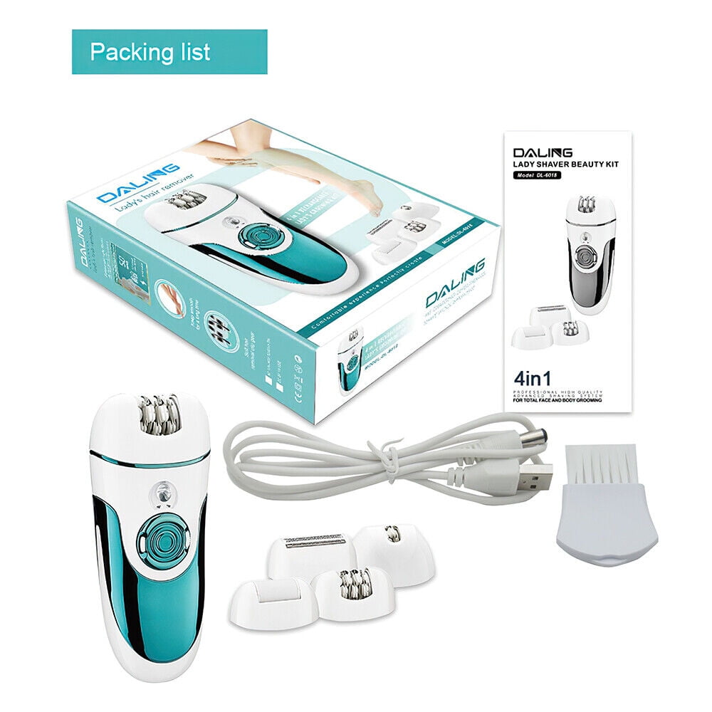 WEISIPU 4 in 1 Cordless Epilator Hair Removal for Women Body Facial Hair Removal Shaver