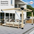 thumbnail image 2 of 8' x 12' Pergola Frame Kit - Commercial Grade Steel Pergola Brackets for 6x6 Wood to Build Back Porch Pergola (Lumber Not Included), 2 of 5