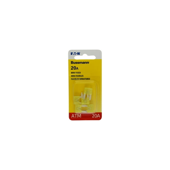 Cooper Bussmann Bp/atm-20-rp Atm Mini Automotive Fuse, 20 Amp, Yellow (Pack of 12)