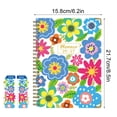 thumbnail image 3 of Tuvgenk Spiral Notebook A5 Multicolor Floral Notebook Flower Planner Work and Exercise Schedule Book No Bleed Travel Diary, 3 of 7