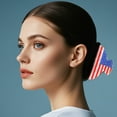 thumbnail image 2 of Independence Day Flag Hair Clip Patriotic Headdress Barrettes for Women and Girls, 2 of 4