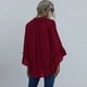 thumbnail image 2 of Blusa de mujer, cuello en V con botones en la parte delantera, casual, suelta, t煤nica, tops Eccomum borgoña/Grande, 2 of 7