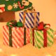 thumbnail image 2 of Zimtown Pack de 3 Decoraciones Navideñas, 3pzas 60 Luces, Malla para Polvo, Caja de Regalo con Lazo Serpentina, 2 of 9