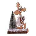 thumbnail image 2 of Decoraciones navideñas de mesa, centros de mesa de madera, 2023, decoración navideña de bandeja escalonada rústica para bandeja escalonada navideña Sombrero gris, 2 of 8