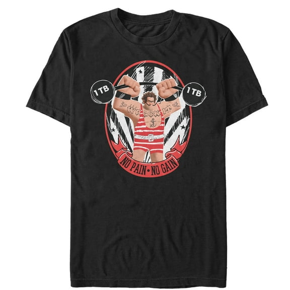 Men's Ralph Breaks the Internet No Pain Graphic Tee Black 4X Large