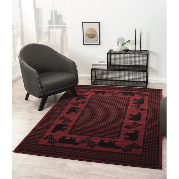 United Weavers Plateau Oakley Lodge Southwestern Accent Rug, Red, 1'10" x 3'