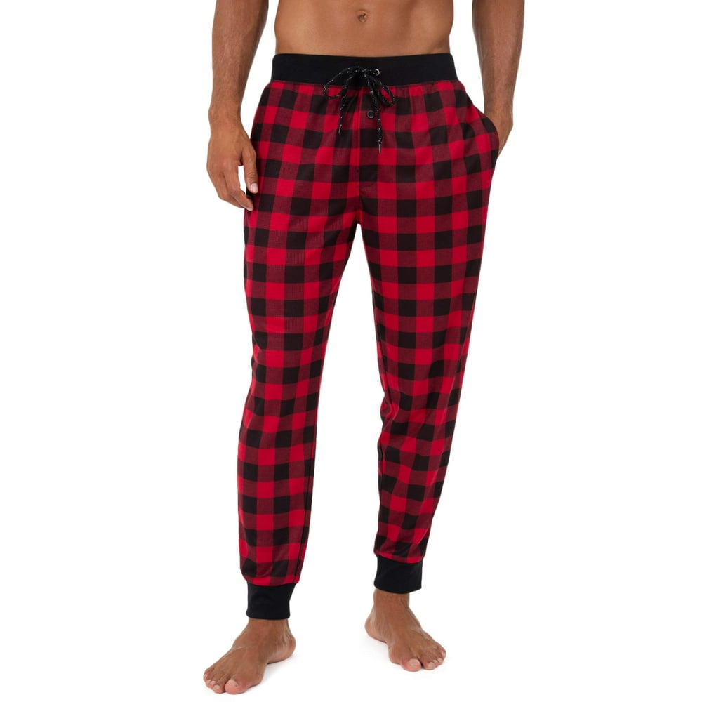 fruit of the loom men's knit poly rayon jogger lounge pant