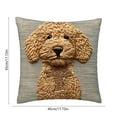 thumbnail image 6 of Specollect 3 Pcs Pet Pillow Cover, Furry Animal Design, Embroidered-Like Texture, Decorative Polyester Cushion Cover for Sofa, Chair, Living Room, Home Decor 45x45cm, 6 of 8