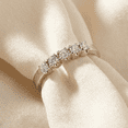 thumbnail image 3 of Pompeii 1/4Ct Five Stone Lab Grown Diamond Stackable Wedding Ring 10k White Gold (FG,VS), 3 of 3