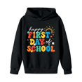 thumbnail image 5 of ZHOGXU Girls Hooded Sweatshirt Floral Letter Print Long Sleeve Back to School Pullover Hoodie For Kids Casual Outdoor Play Wear,Black,3-4 Years, 5 of 7