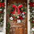thumbnail image 4 of 18-Inch Christmas Wreath with Golden Balls, Pinecone Accents for Door and Window Holiday Decor Multicolor, 4 of 6