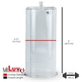 thumbnail image 6 of LeLuv Maxi Black Vacuum Penis Pump + Vacuum Gauge | Clear Collapse-Resistant Hose | 12" x 4.10" Cylinder | + 4 Constriction Rings, 6 of 7