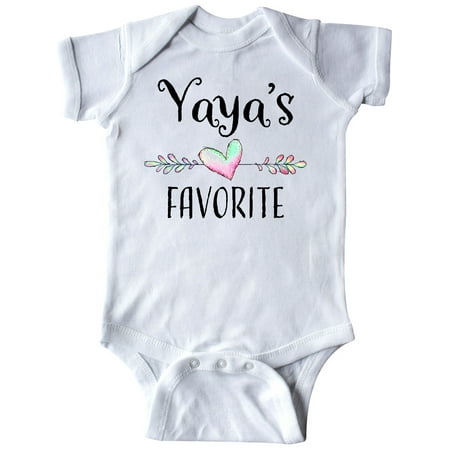 

Inktastic Yaya s Favorite- Heart Grandchild Gift Baby Boy or Baby Girl Bodysuit