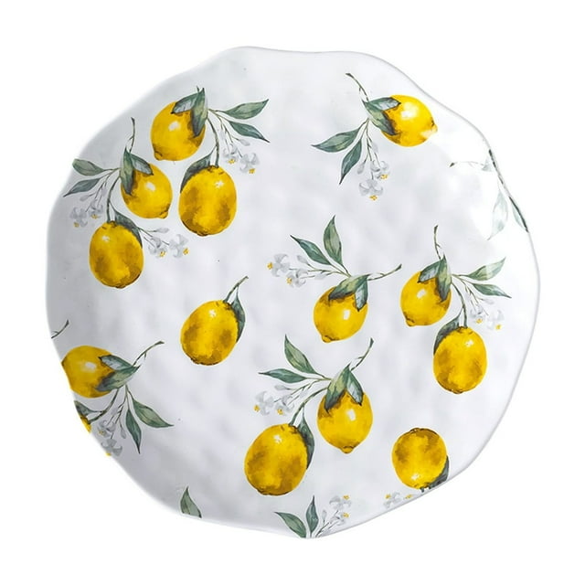 Dessert Plates Ceramic Lemon Ceramic Plate Profiled Plate Household Dishes Tableware Dried Fruit Coffee Table Dessert Plateceramic Fruit Bowl