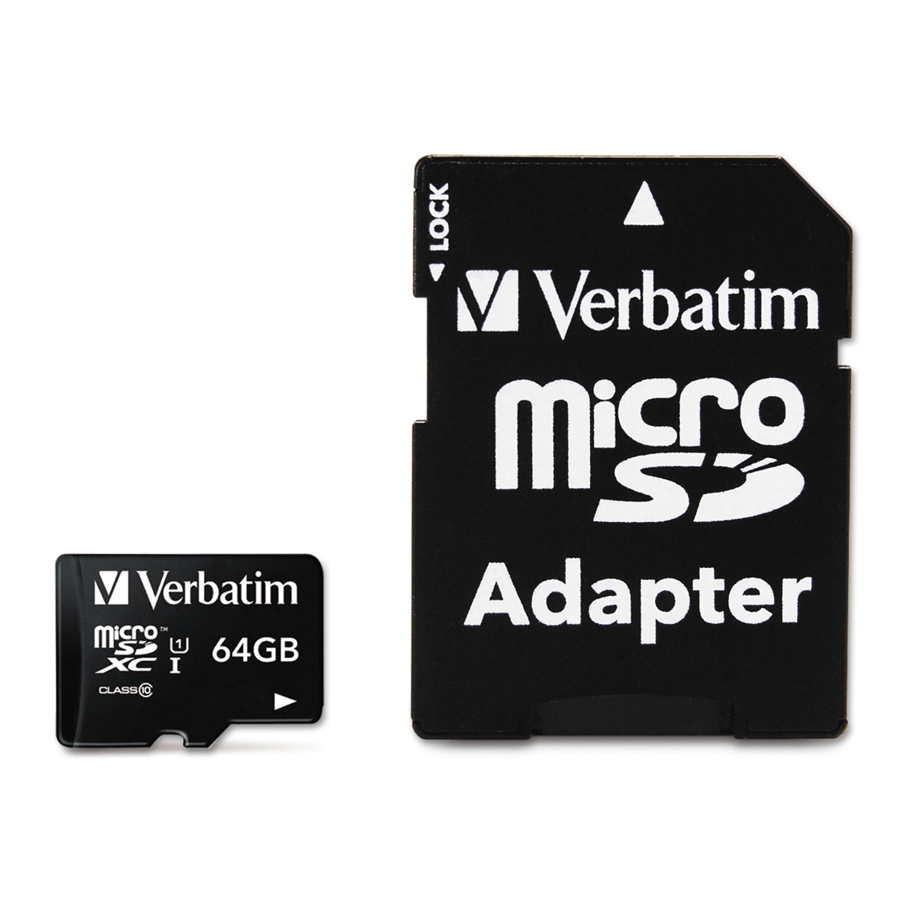 Verbatim 64GB Premium microSDXC Memory Card with Adapter, UHS-I V10 U1 Class 10