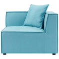 thumbnail image 5 of Modway Saybrook Outdoor Patio Upholstered Sectional Sofa Corner Chair in Turquoise, 5 of 7