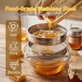 thumbnail image 4 of Double Sieve Honey Strainer, Stainless Steel Honey Strainer Honey Filter Honey Extractor Equipment for 5 Gallon Bucket, Honey Harvesting Tool for Beekeeping, 4 of 6