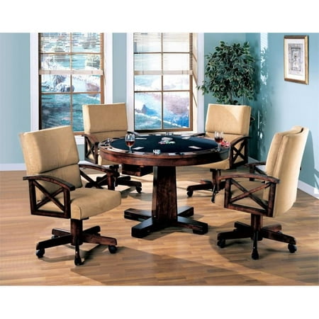 Coaster Marietta 5 Piece 3 In 1 Table Set Dark Oak