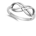 thumbnail image 4 of Double Infinity Knot Promise Ring .925 Sterling Silver Band Jewelry Female Male Unisex Size 12, 4 of 4