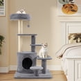 thumbnail image 4 of Gymax 40'' Multi-level Cat Tower w/Condo Padded Perch Bed Sisal Scratching Posts Ball Gray, 4 of 10