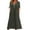 Grey, variant on Women Solid Dress With Cut Out V Neck Sexy Lace Frilly Long Dress