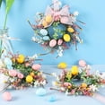thumbnail image 2 of laqbezok 6 Pcs Christmas Wreath for Front Door, 8" Artificial Eucalyptus Leaves Teardrop Wreaths, with Ribbon Pinecones Berry Christmas Hanging Swag, for Xmas Winter Door Window Wall Home Decor, 2 of 16