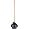 thumbnail image 1 of Rubber Toilet Plunger, Double Thrust Force Cup, Heavy Duty, Commercial Grade With Wood Handle, 1 of 5
