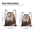 thumbnail image 2 of Saiise Romantic Flower Fox Couple Pattern Sports Drawstring Backpack - String Swim Gym Bag with Wet Proof Pocket for Women&Men-Small, 2 of 6