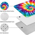 thumbnail image 5 of Colorful Rainbow Tie Dye Spiral Pattern Bathroom Rugs Sets 3 Piece,Toilet Cover Set,Absorbent Non Slip Bathroom Mats Sets with U-Shaped Contour Rug Toilet Rug Set, 5 of 5