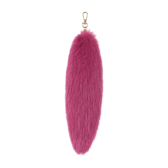 Faux Fur Tails Pendant Ornament Cute Keyring Pendant Plush Tail Keychain Pendant Red