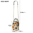 thumbnail image 3 of Leather Handbag Crossbody Bag Cartoon Halloween Pumpkins and Bats, 3 of 7
